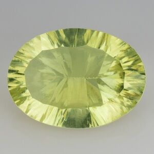 12.39 Ct Oval Master Cut Lemon Quartz Gemstone
